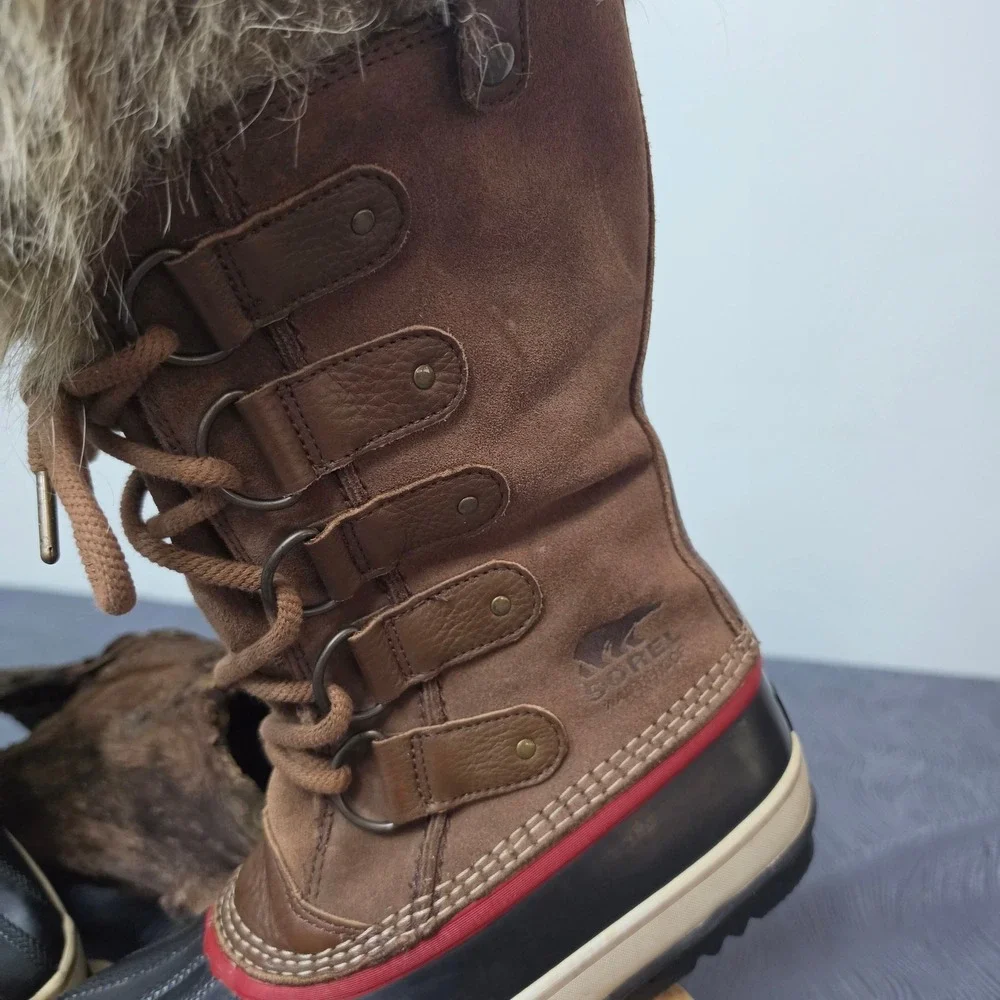 Sorel Tofino II Boots Women Size 9 Brown Good Waterproof Faux Fur NL2429-261